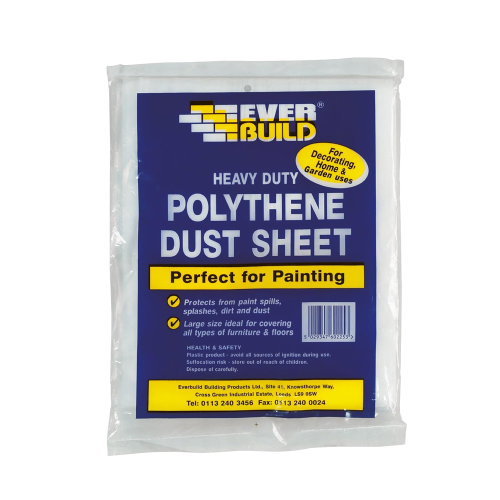 Everbuild Polythene Dust Sheet - 12ft x 9ft